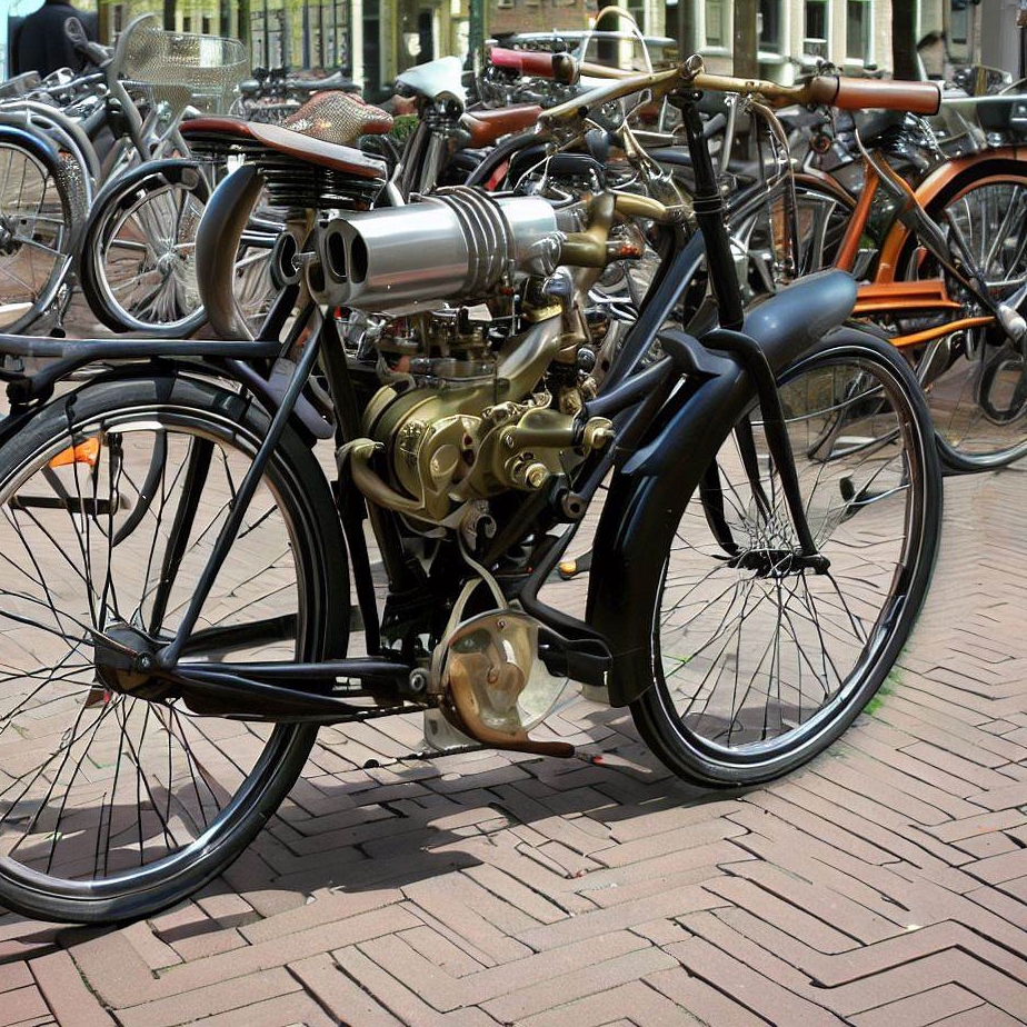 Holenderskie rowery z silnikiem spalinowym